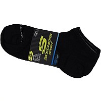 Skechers 6pk Terry No Show S115055-BLK