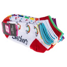 Skechers 6pk Girls No Terry S115376-MULT
