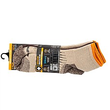 Skechers 3pk Mens Work Qtr Socks S115423-SAND