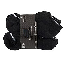 Skechers 6pk Unisex 1/2 Terry Crew Socks S118209-BLK
