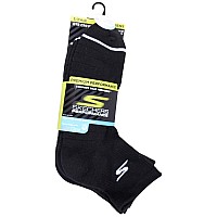 Skechers 3pk Mens Qtr Prem Basic Socks S119050H-BLK