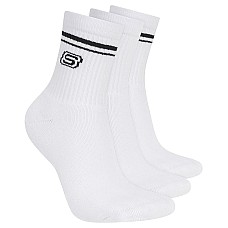 Skechers 3pk Wpk Wmn Ls Low Crew S601827-WHT