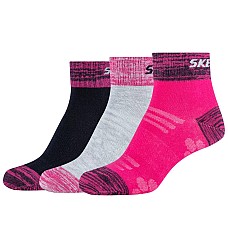 Skechers 3PPK Wm Mesh Ventilation Quarter Socks SK42022-0400