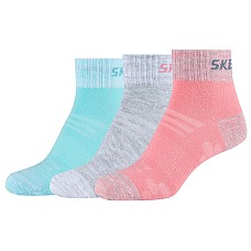 Skechers 3PPK Wm Mesh Ventilation Quarter Socks SK42022-3060