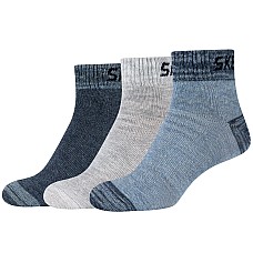 Skechers 3PPK Men Mesh Ventilation Quarter Socks SK42025-5300