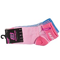 Skechers Mesh Ventilation Quarter Boys and Grils 5PPK Socks SK42055-4130