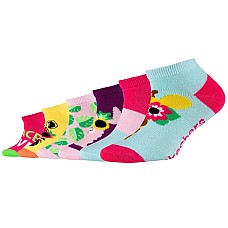 Skechers 6PPK Girls Casual Fancy Sneaker Socks SK43082-4203