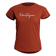 Pentagon WHISPER LADIES TEE "CALLIGRAPHY" K09044-CAL 74-Maroon Red