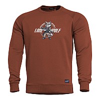 Pentagon HAWK SWEATER "LONE WOLF" | K09019-LO 74-Maroon Red