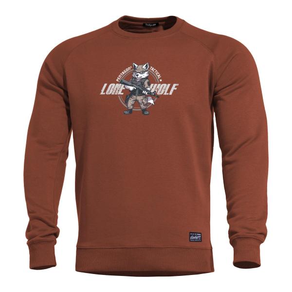 Pentagon HAWK SWEATER "LONE WOLF" | K09019-LO 74-Maroon Red