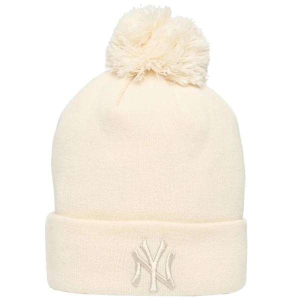 New Era Wmns Metallic Bobble Beanie New York Yankees Hat 60691357