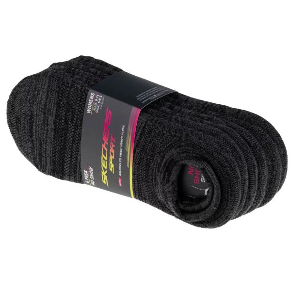 Skechers 6pk Womens 1/2 Terry Socks S113157-GRY