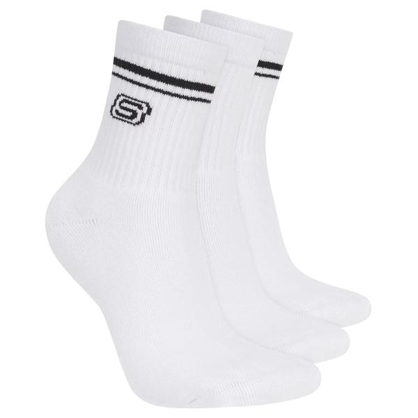 Skechers 3pk Wpk Wmn Ls Low Crew S601827-WHT