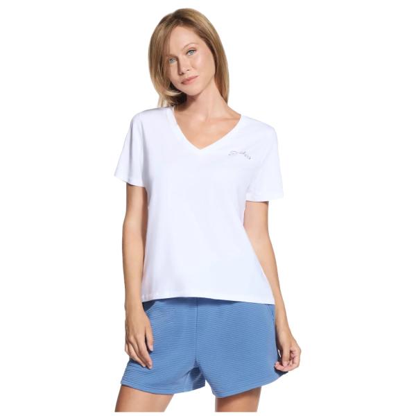 Skechers Signature V-Neck Tee TP167-WHT