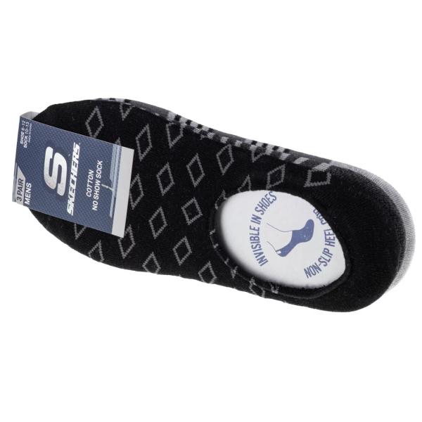 Skechers 3pk Mens Invisibles Socks S113816-GRY