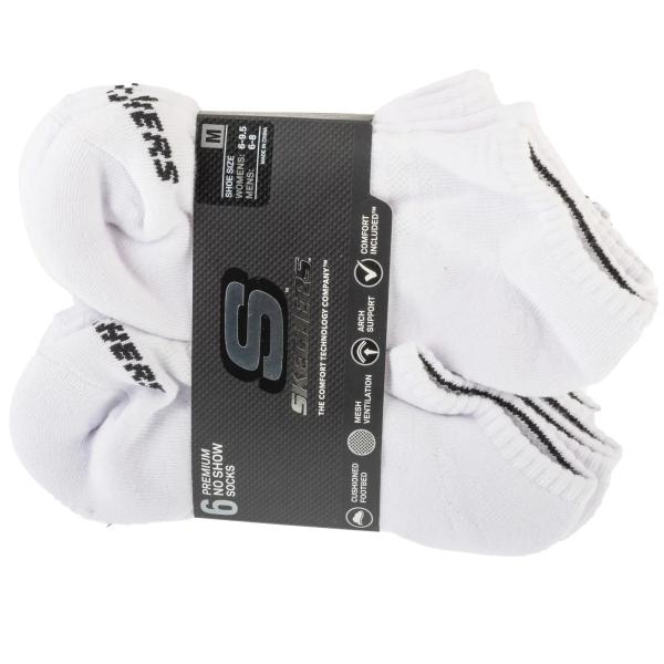 Skechers 6pk Core Lowcut Md Socks S118209-WHT