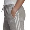 Adidas Essentials French Terry 3-Stripes Παντελόνι Γυναικείας Φόρμας με Λάστιχο Γκρι GM8735